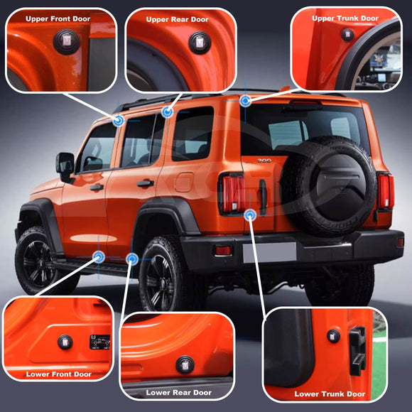 GWM Tank 300 2023-2025 Car Door Anti-shock Silicone Pad Buffer Gasket Sticker Cushion