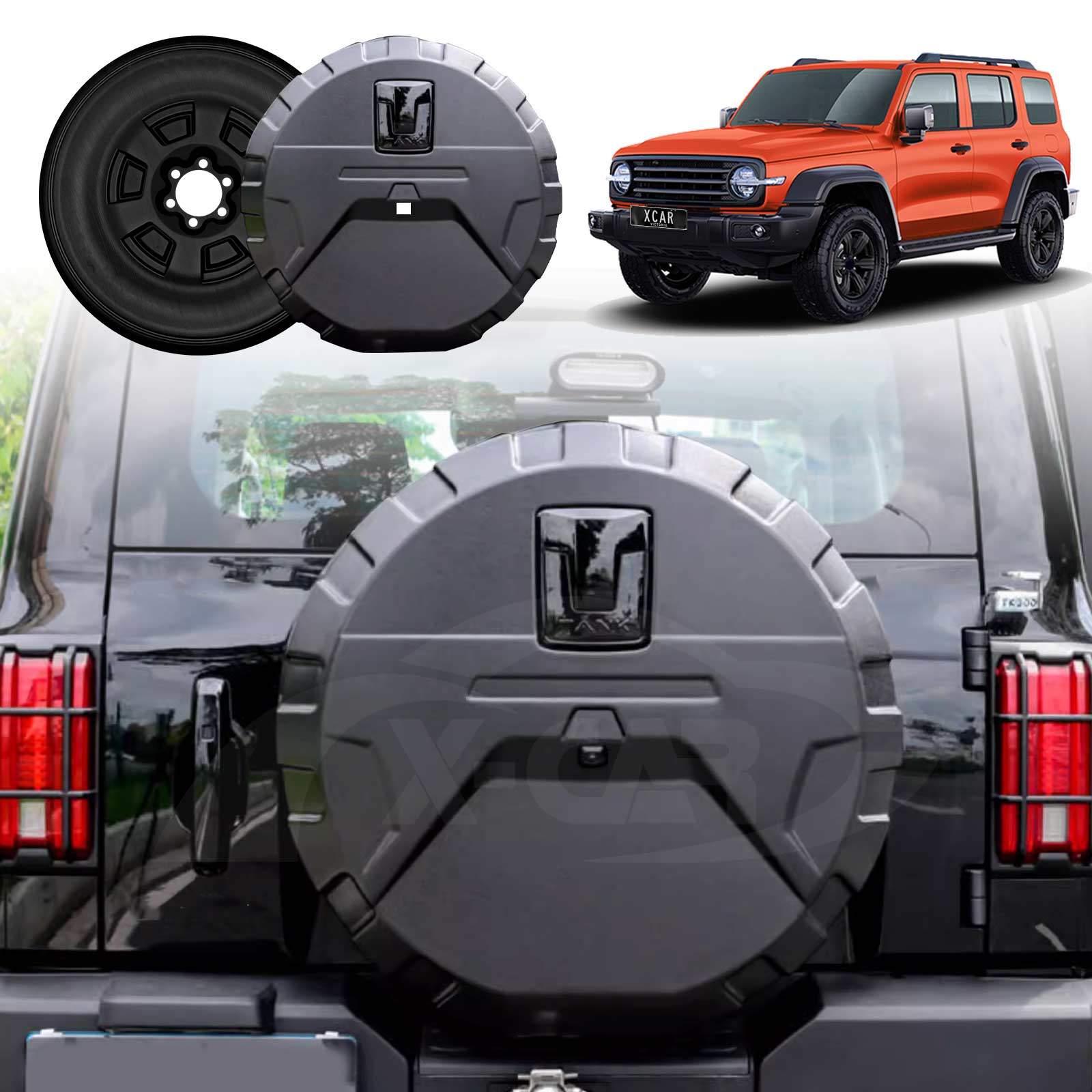 Spare Wheel Cover for GWM Tank 300 2023-Onwards Spare Tire Protective Cover Exterior Modification Accessories