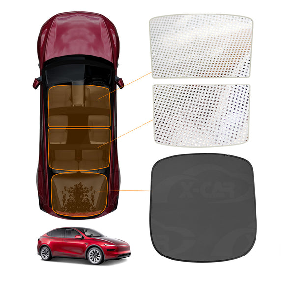 Rear Windscreen Roof Sunshades for Tesla Model Y L 6-Seat 2026-Onwards Sunroof Sun Blind