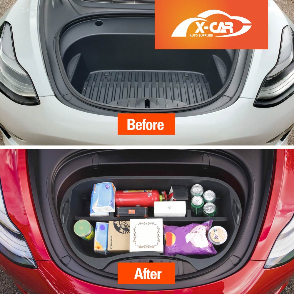Model 3 Performance Top Rack Packing Tesla Model 3 Front Trunk Cargo Organiser Frunk Storage Box Tray | X ...