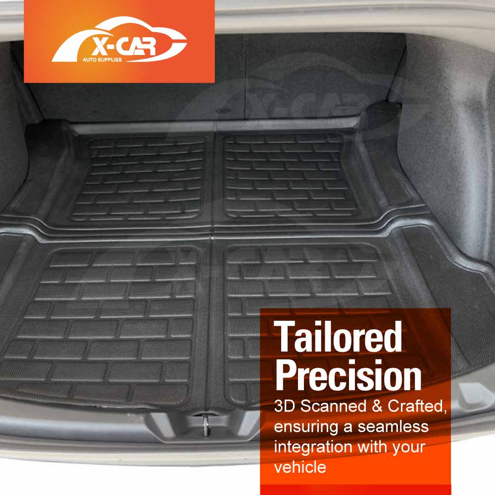 Tesla Model 3 Interior Liners Set 2019-2023 All-Weather XPE Cargo Trunk Mats