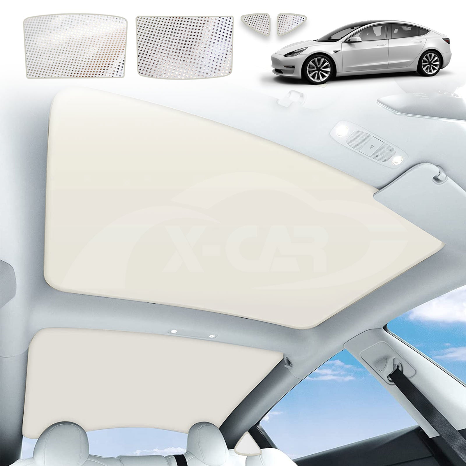 Glass Roof Sun Shade For Tesla Model 3 2017-2023