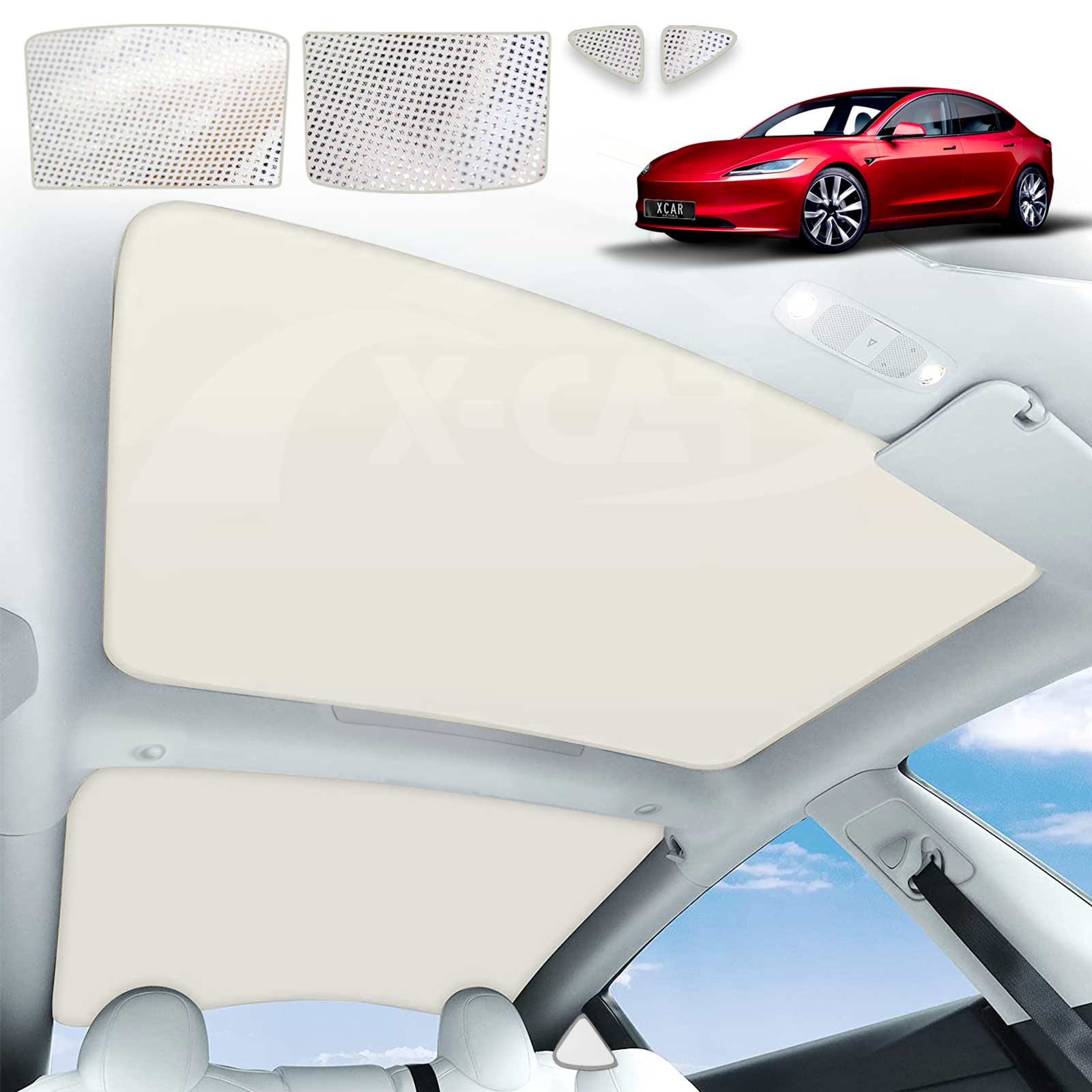 Tesla Model 3 Highland Glass Roof Sun Shade 2023-2025 Accessories - 0