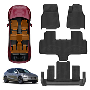 [Pre-order] 3D Floor Mats for Tesla Model Y L 6-Seat 2026-Onwards All-Weather Car Liners