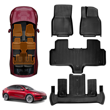 [Pre-order] 3D Floor Mats for Tesla Model Y L 6-Seat 2026-Onwards All-Weather Car Liners