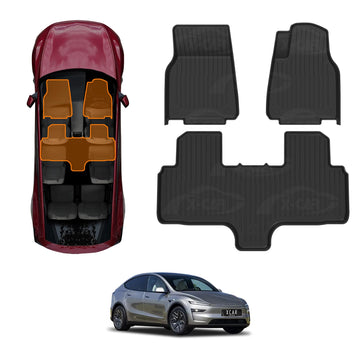 [Pre-order] 3D Floor Mats for Tesla Model Y L 6-Seat 2026-Onwards All-Weather Car Liners