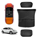 Interior Boot Liners Set For Tesla Model Y 2022-2025 3D All-Weather Cargo Mats-1