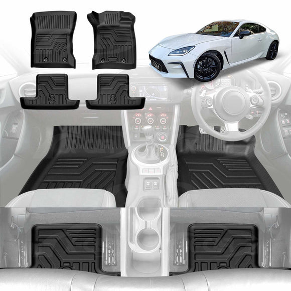 3D Floor Mats for Toyota GR86 2022-Onwards All-Weather Car Liners
