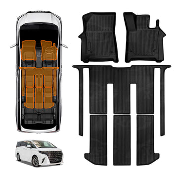 3D Floor Mats for Toyota Alphard 2023-Onwards All-Weather Car Liners