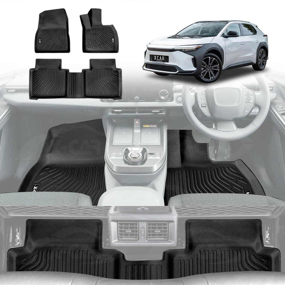 3D Floor Mats for Toyota bZ4X Auto 2WD 2023-Onwards All Weather Car Liners