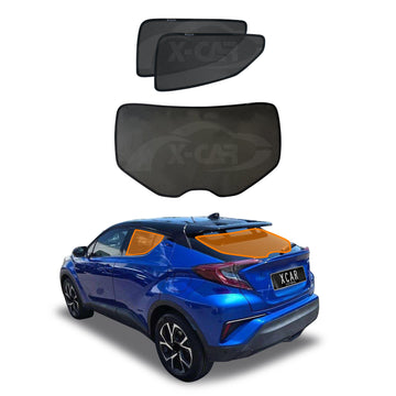 X-CAR Toyota C-HR rear window sun shade set, custom-fit side and rear windshield blind covers