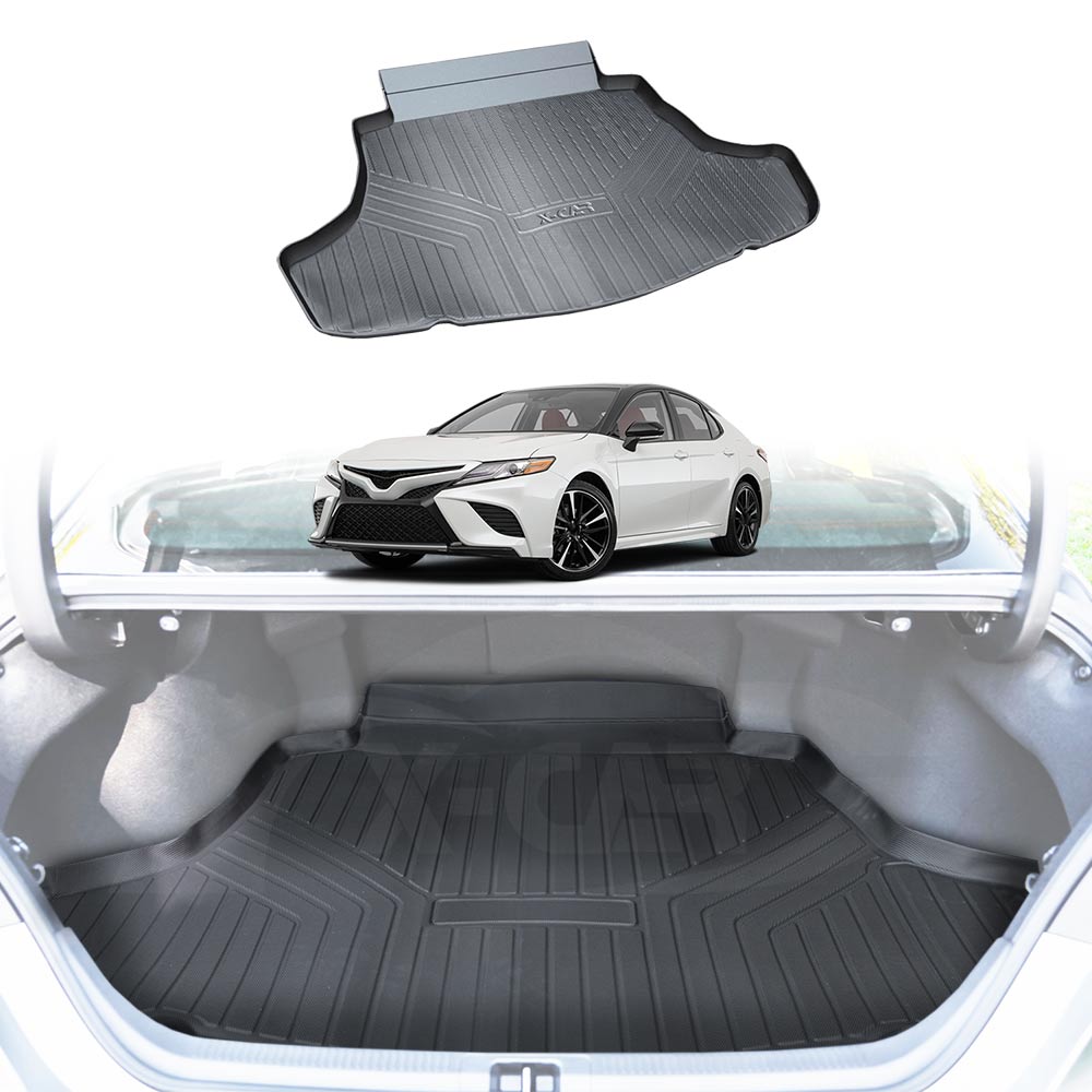 Custom Fit Black Trunk Cargo Mat For Toyota Camry 2018-2024 (All Models) - Waterproof & Heavy Duty