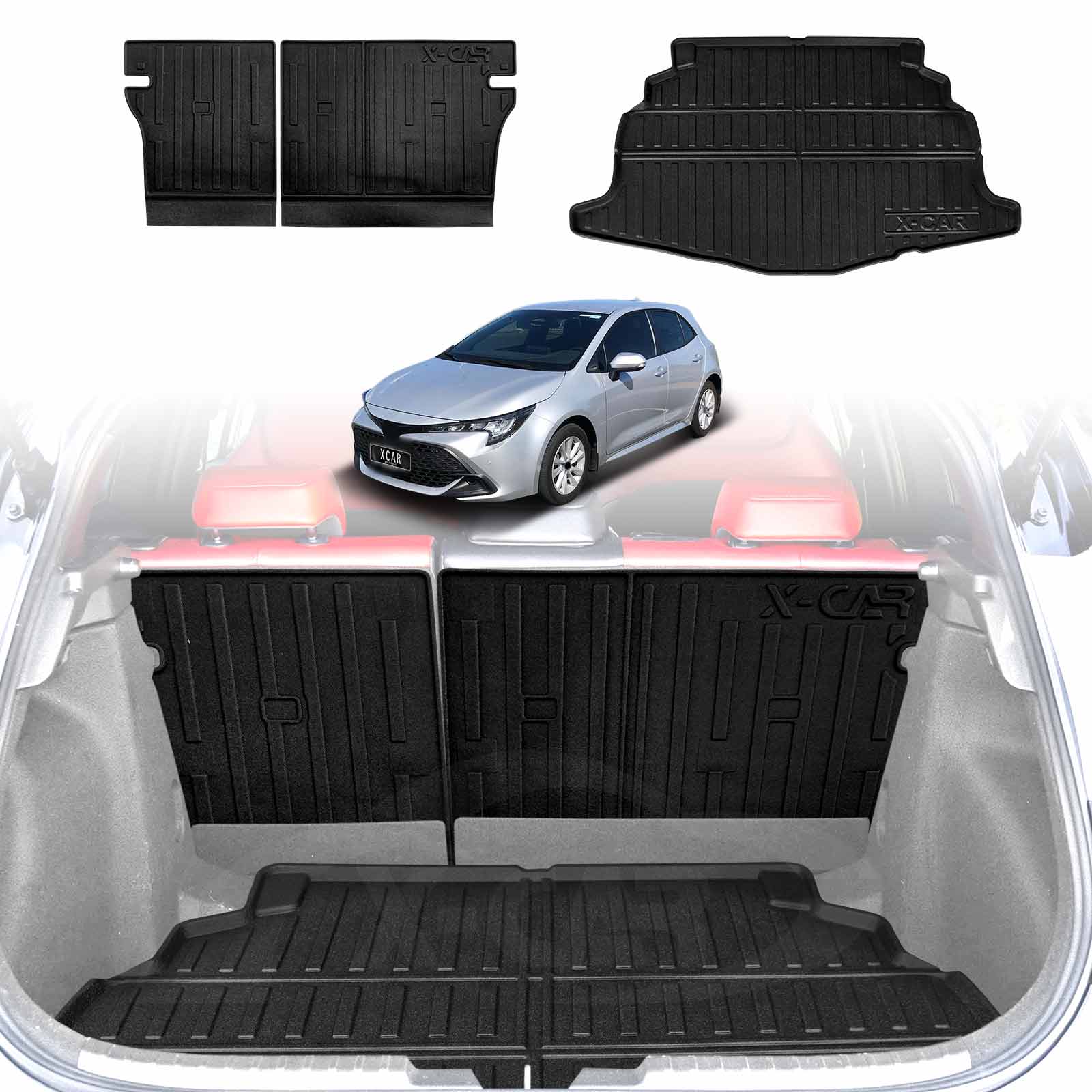 Cargo Liner Fits Opel Corsa E 2014-2019 Fixed Floor Lower Trunk | TPE Trunk Mat