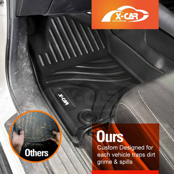 3D Front Floor Mats for Toyota NEW Hilux Auto Single / Extra Cab 2025-Onwards All-Weather Car Liners