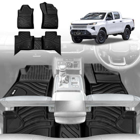 3D Floor Mats for Toyota NEW Hilux Dual Cab Auto 2025-Onwards All-Weather Car Liners