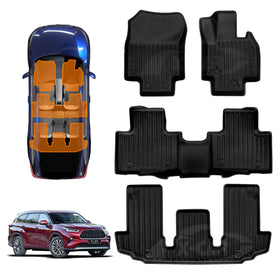 3D Floor Mats For Toyota Kluger 2021-Onwards All-Weather Liners