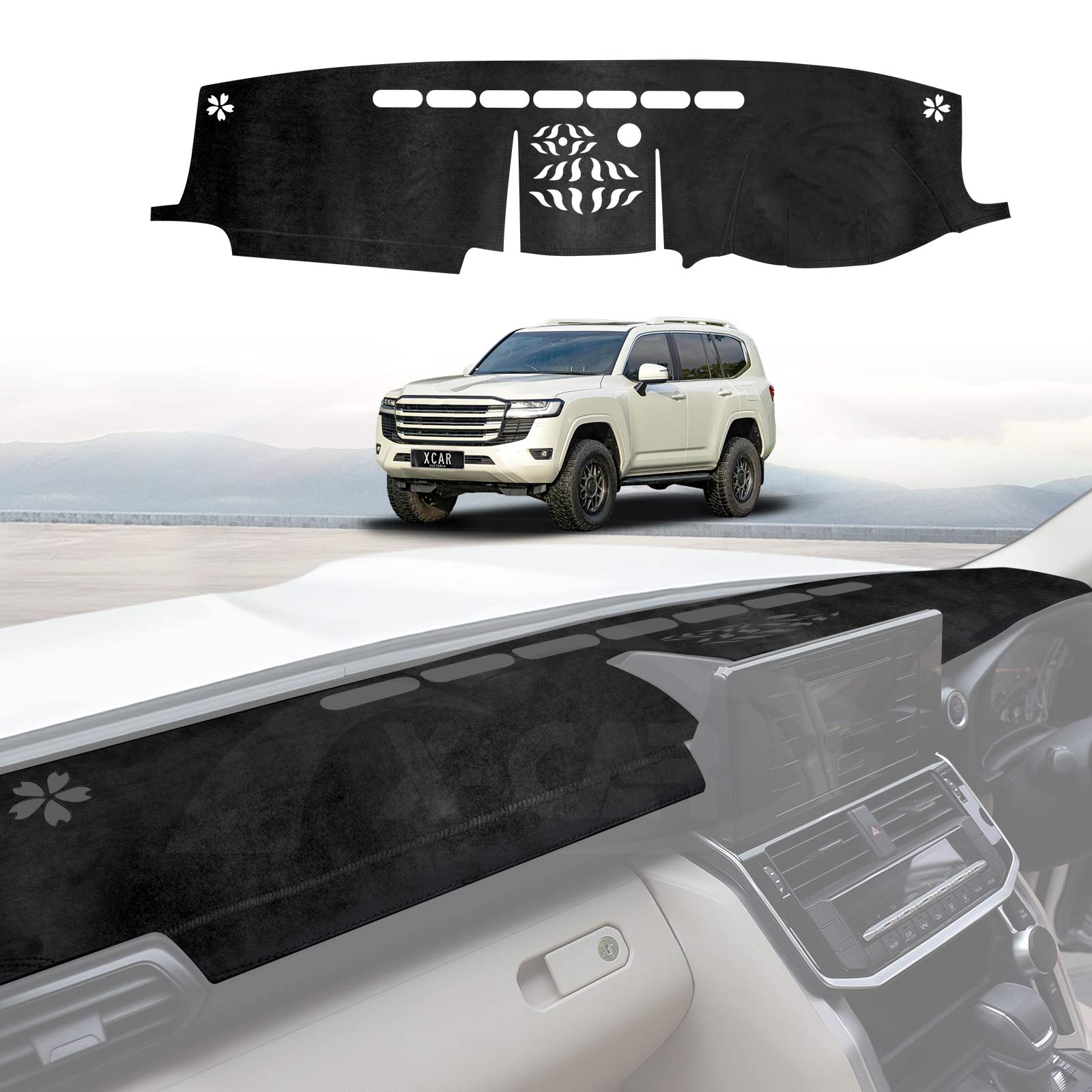 Dash Mat for Toyota Landcruiser 300 LC300 2021-2025 Non-Slip Dashboard Pad Cover