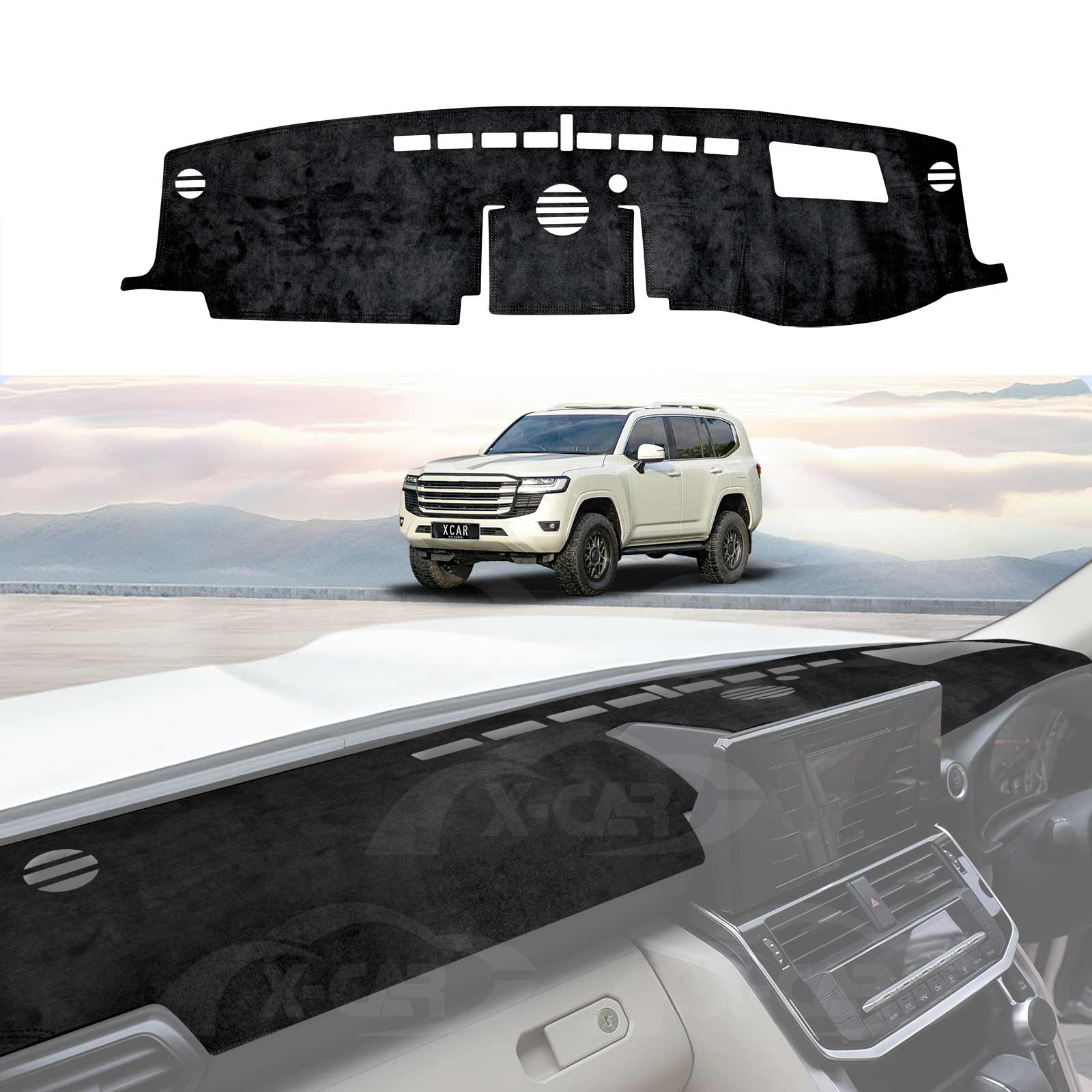 Dash Mat for Toyota Landcruiser 300 LC300 2021-2025 Non-Slip Dashboard Pad Cover