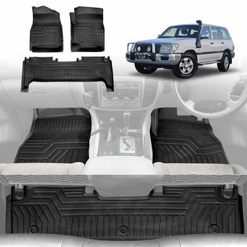 3D Floor Mats for Toyota Land Cruiser 100/105 Series 1998-2007 All-Weather Car Liners
