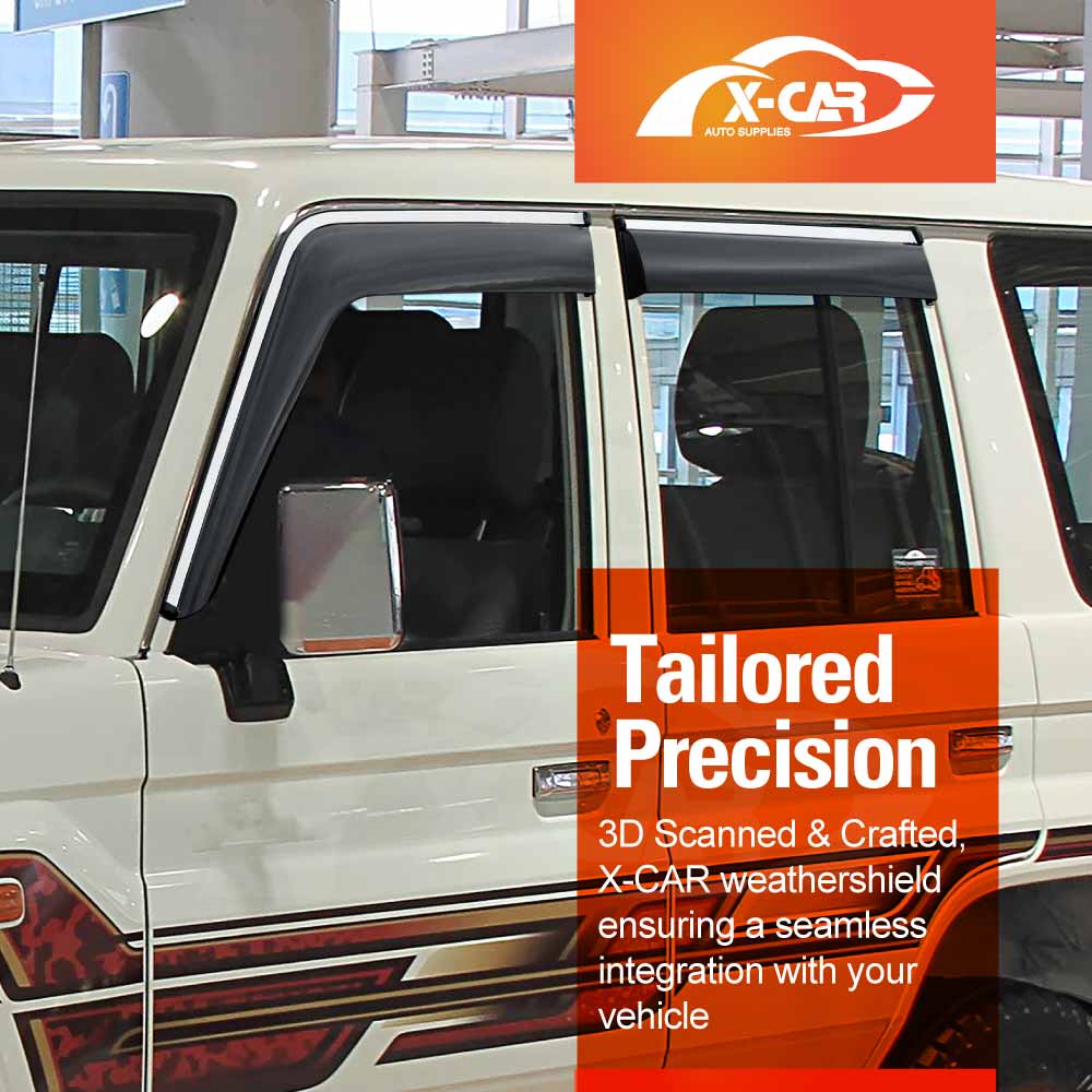 WeatherShields for Toyota LandCruiser 70/76/78/79 Series 2007-2025 Car Weather Shields Wind Deflectors Sun Visors
