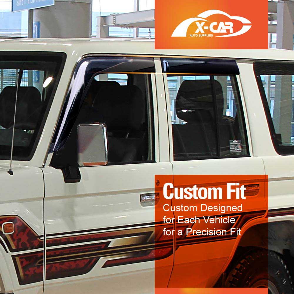 WeatherShields for Toyota LandCruiser 70/76/78/79 Series 2012-2025 Car Weather Shields Wind Deflectors Sun Visors