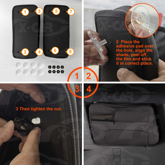Port Window Hanging Storage Bags for Toyota Prado 250 Series 2024-Onwards Car Trunk Boot Side Organizer Car Accessories Set of 2