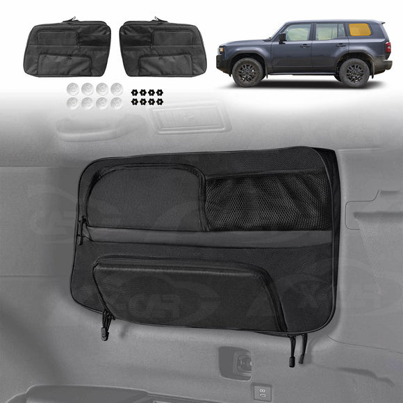 Port Window Hanging Storage Bags for Toyota Prado 250 Series 2024-Onwards Car Trunk Boot Side Organizer Car Accessories Set of 2