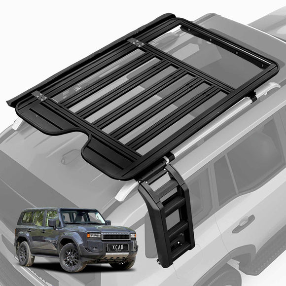 Roof Rack Rear Ladder LED Awning for Toyota Prado 250 Series VX/Kakadu/Altitude 2024-2025