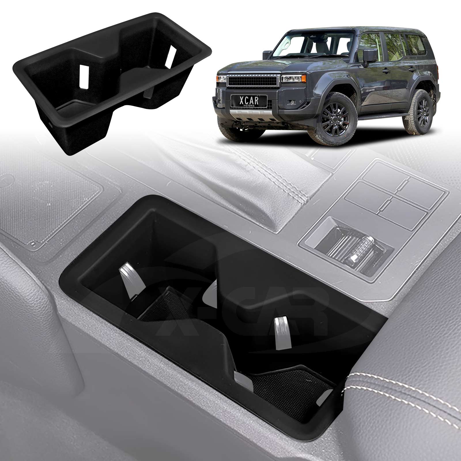 Centre Console Organizer Tray for Toyota Prado 250 Series GX/GXL witho ...
