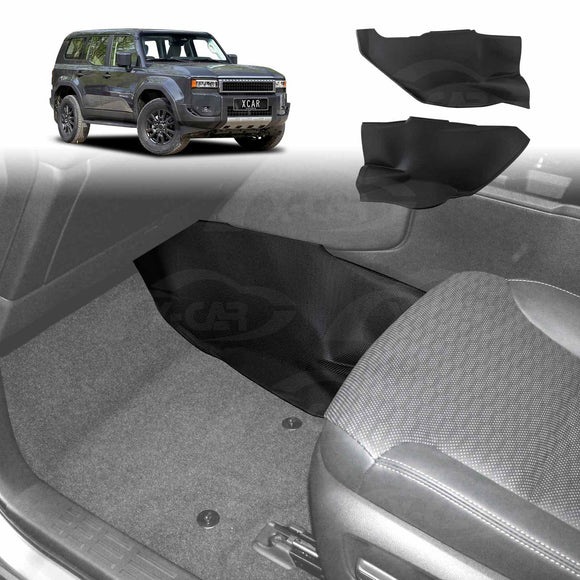Front Floor Side Protector Mats for Toyota Prado 250 Series 2024-Onwards Interior Footwell Cover Accessories