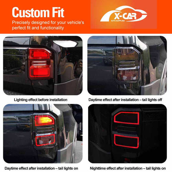 Tail Light Cover Trim for Toyota Prado 250 Series 2024-Onwards Rear Lamp Frame Guard