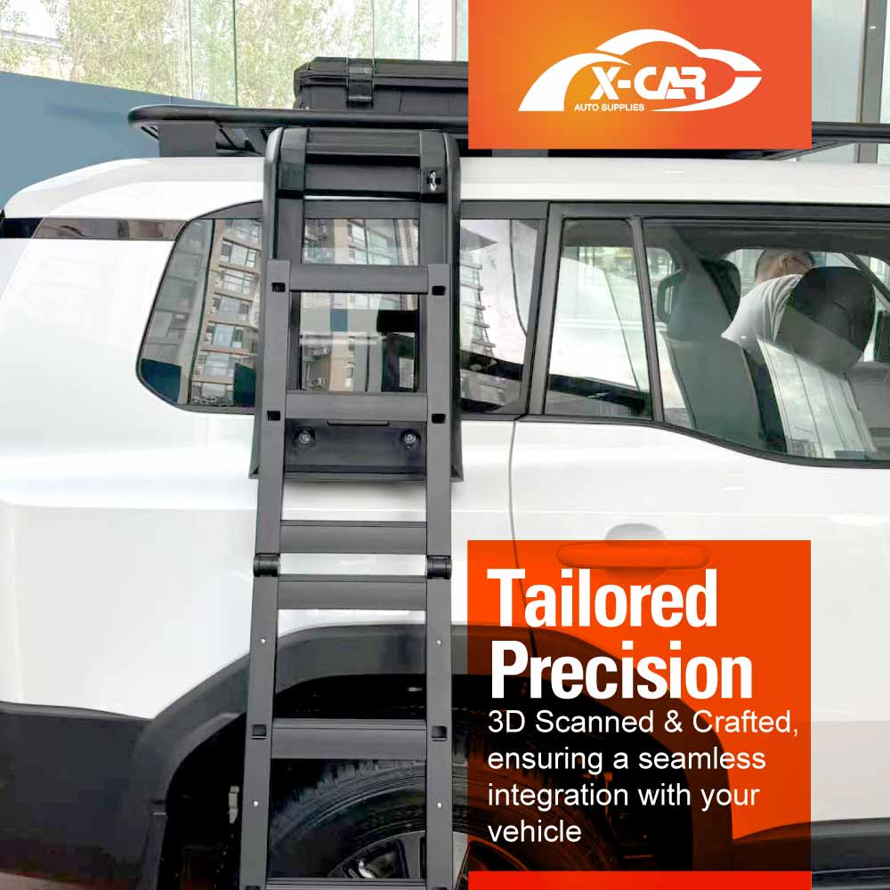 Roof Rack Rear Ladder LED Awning for Toyota Prado 250 Series VX/Kakadu/Altitude 2024-2025