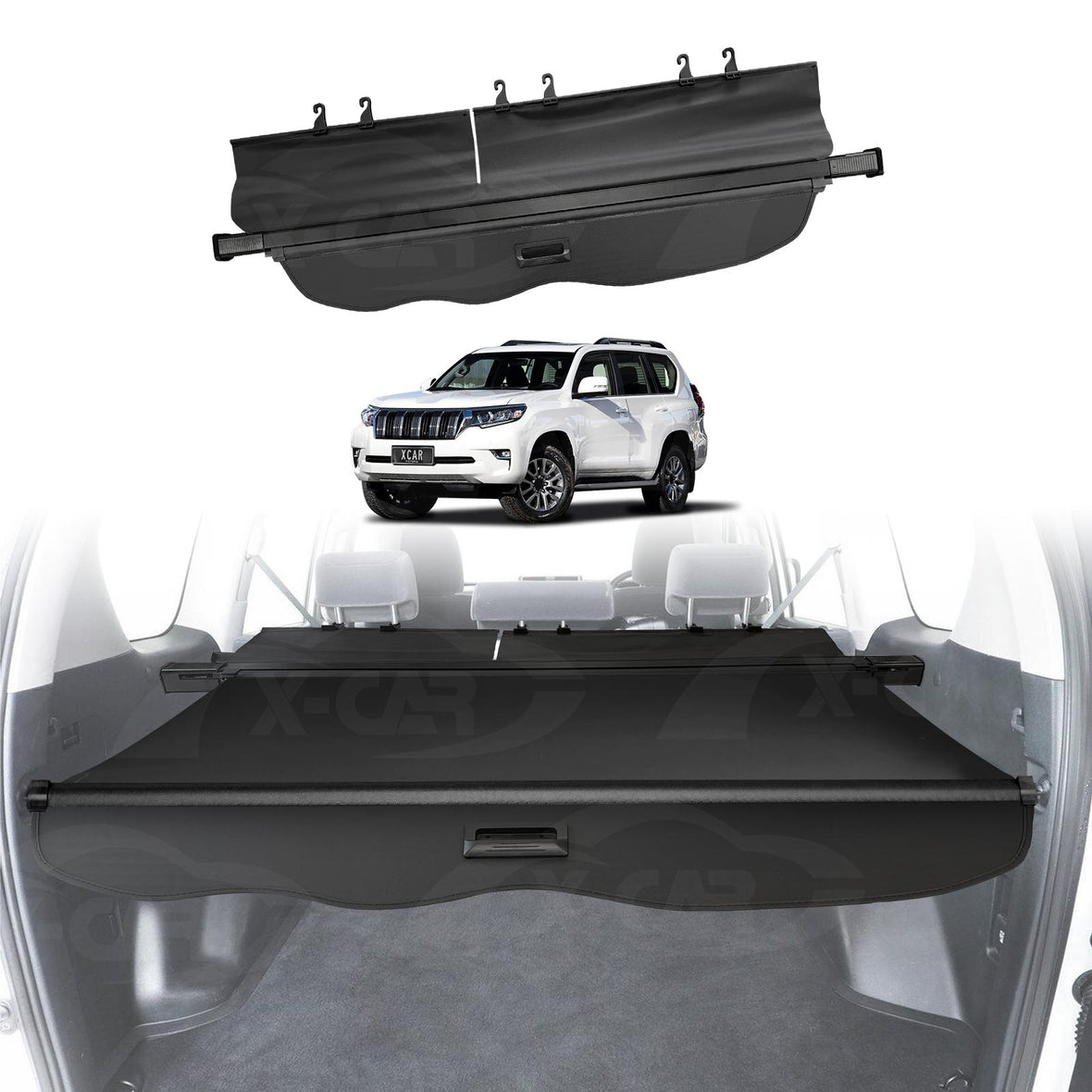 Retractable Cargo Cover For Toyota Prado 150 Series 2009-2024 Car Trunk ...