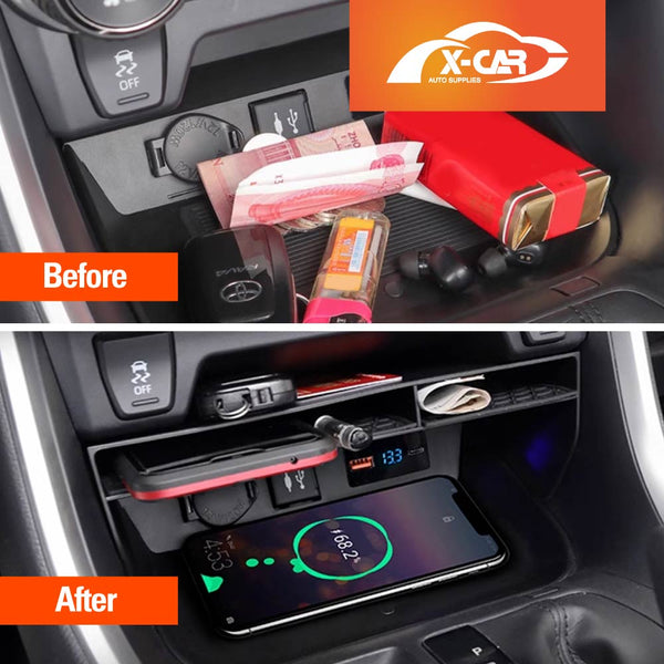 Center Console Organizer for Toyota RAV4 2019-2023 Storage Box ABS Insertion Tray