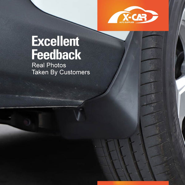 Black Splash Guard Mud Flaps For Toyota RAV4 2019-2024 – Set Of 4 With Mounting Hardware