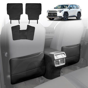 Car Front Seat Back Protectors for Toyota RAV4 6th Gen XA60 2026-Onwards Anti-Kick Mats PU Leather Cover Set of 2