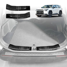 Rear Bumper Guard Trims for Toyota RAV4 6th Gen 2026-Onwards Black Boot Trunk Step Panel Protector Plate