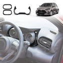 AC Vent Dashboard Frame Panel Trim for Toyota Yaris/Yaris Cross 2020-2023 Carbon Fiber Style
