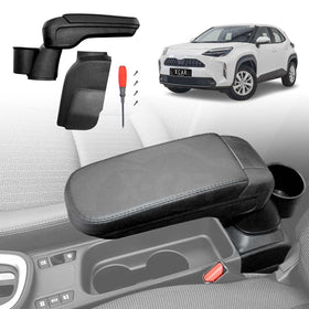 Central Armrest Storage Box with Cup Holder for Toyota Yaris Cross MXP 2020-Onwards Arm Rest Car Interior Accessories