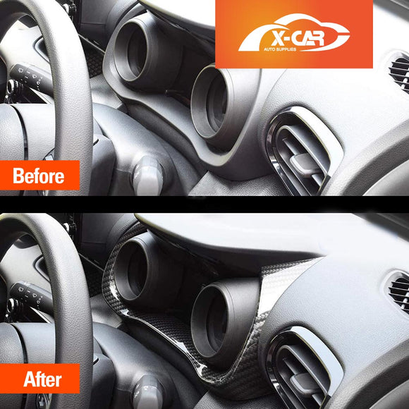 AC Vent Dashboard Frame Panel Trim for Toyota Yaris/Yaris Cross 2020-Onwards Carbon Fiber Style