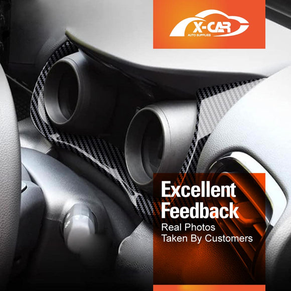 AC Vent Dashboard Frame Panel Trim for Toyota Yaris/Yaris Cross 2020-Onwards Carbon Fiber Style