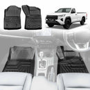 3D Front Floor Mats for Toyota NEW Hilux Auto Single / Extra Cab 2025-Onwards All-Weather Car Liners-1