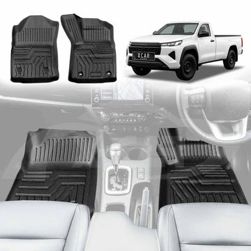 3D Front Floor Mats for Toyota NEW Hilux Auto Single / Extra Cab 2025-Onwards All-Weather Car Liners