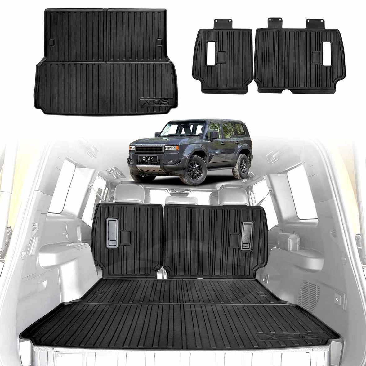 Boot Liner / Back Seat Protector for Toyota Prado 250 Series 5-Seater ...