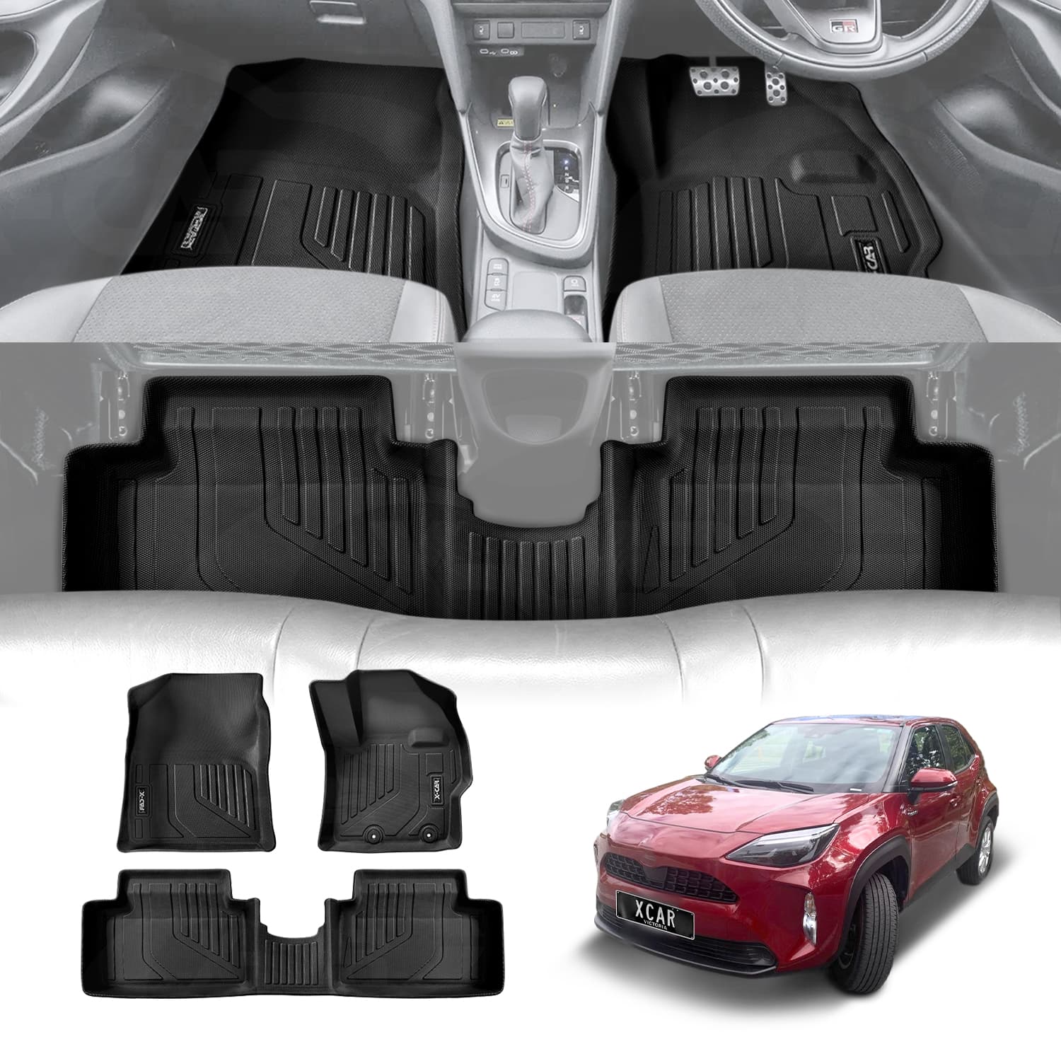3D Floor Mats for Toyota Yaris Cross MXP Series 2020-Onwards | X-CAR