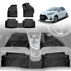 3D Floor Mats for Toyota Yaris Hatch 2020-Onwards All-Weather Car Liners