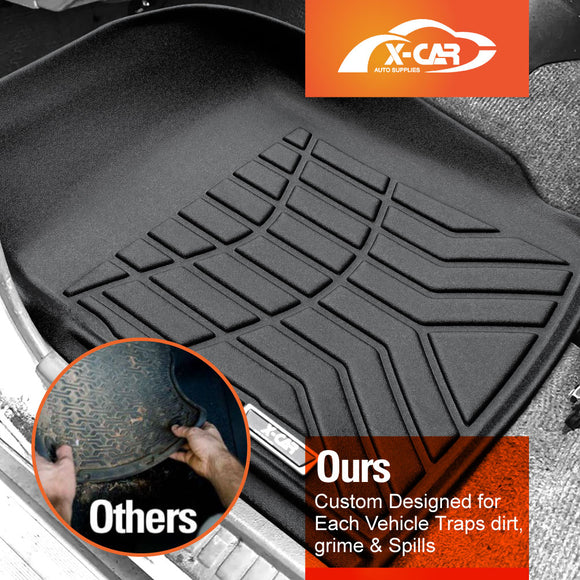 3D Floor Mats for Toyota Landcruiser 70/79/76 Series 2012-Onwards All-Weather Car Liners