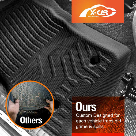 3D Floor Mats for Toyota Landcruiser 70/79/76 Series 2012-Onwards All-Weather Car Liners