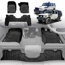 3D Floor Mats for Toyota Landcruiser 70/79/76 Series 2012-Onwards All-Weather Car Liners-1