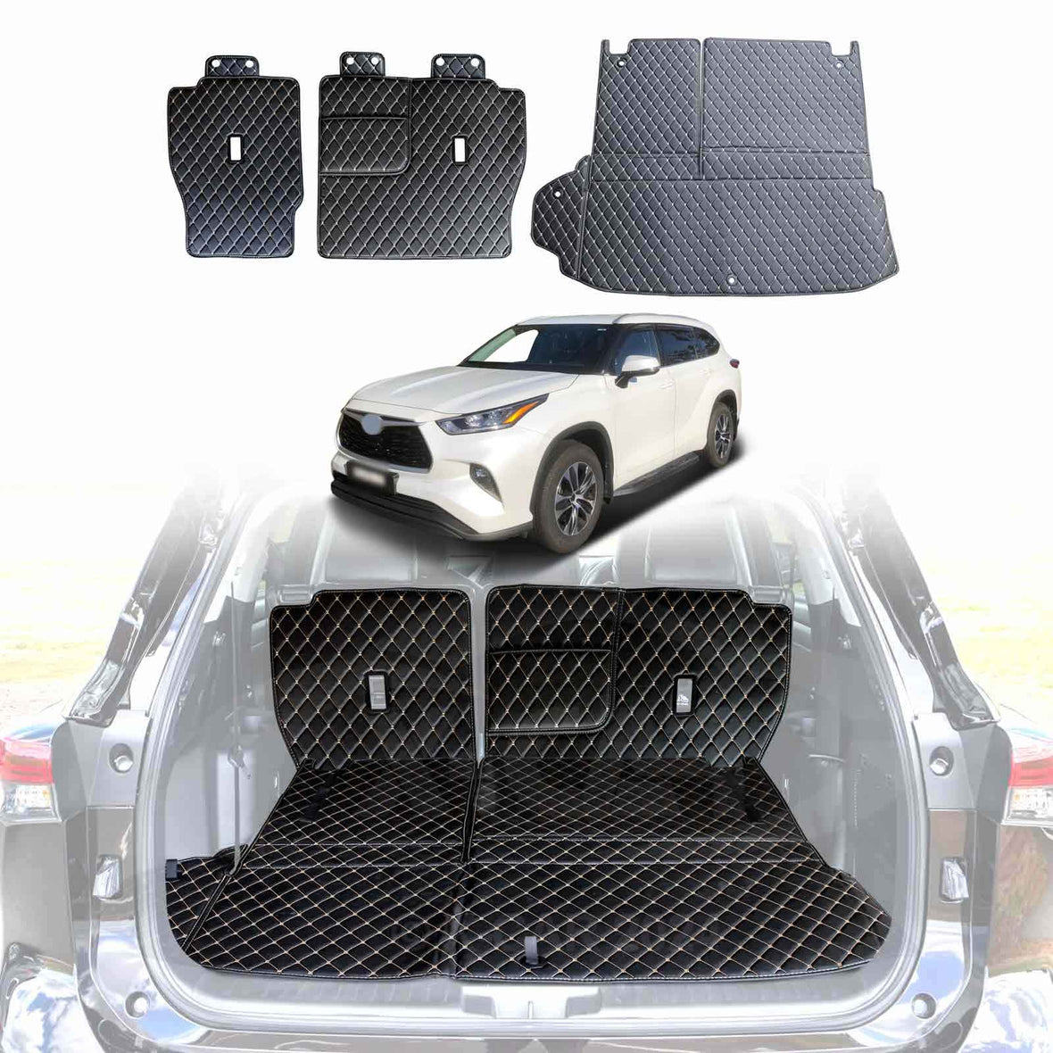Boot Liner Set For Toyota Kluger 2021-Onwards PU Leather | X-CAR